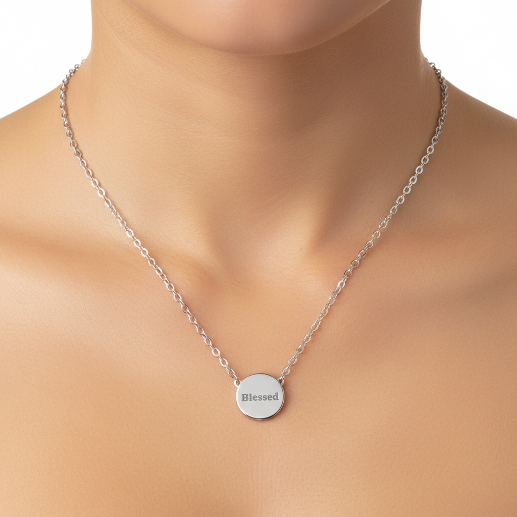Mini Circle Necklace (Engraving)