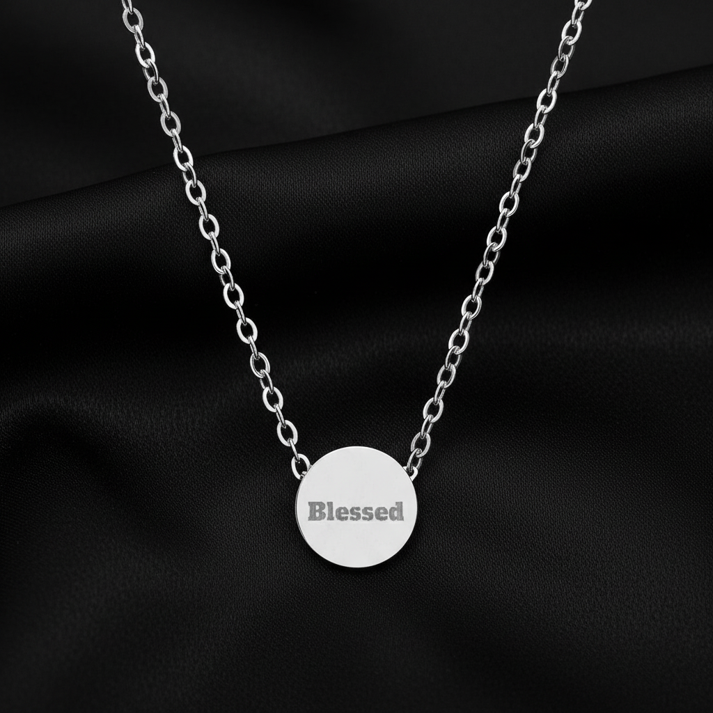 Mini Circle Necklace (Engraving)