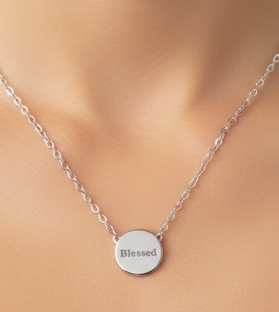 Mini Circle Necklace (Engraving)