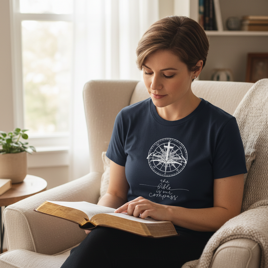 The bible is my compus - Jersey Short Sleeve Tee