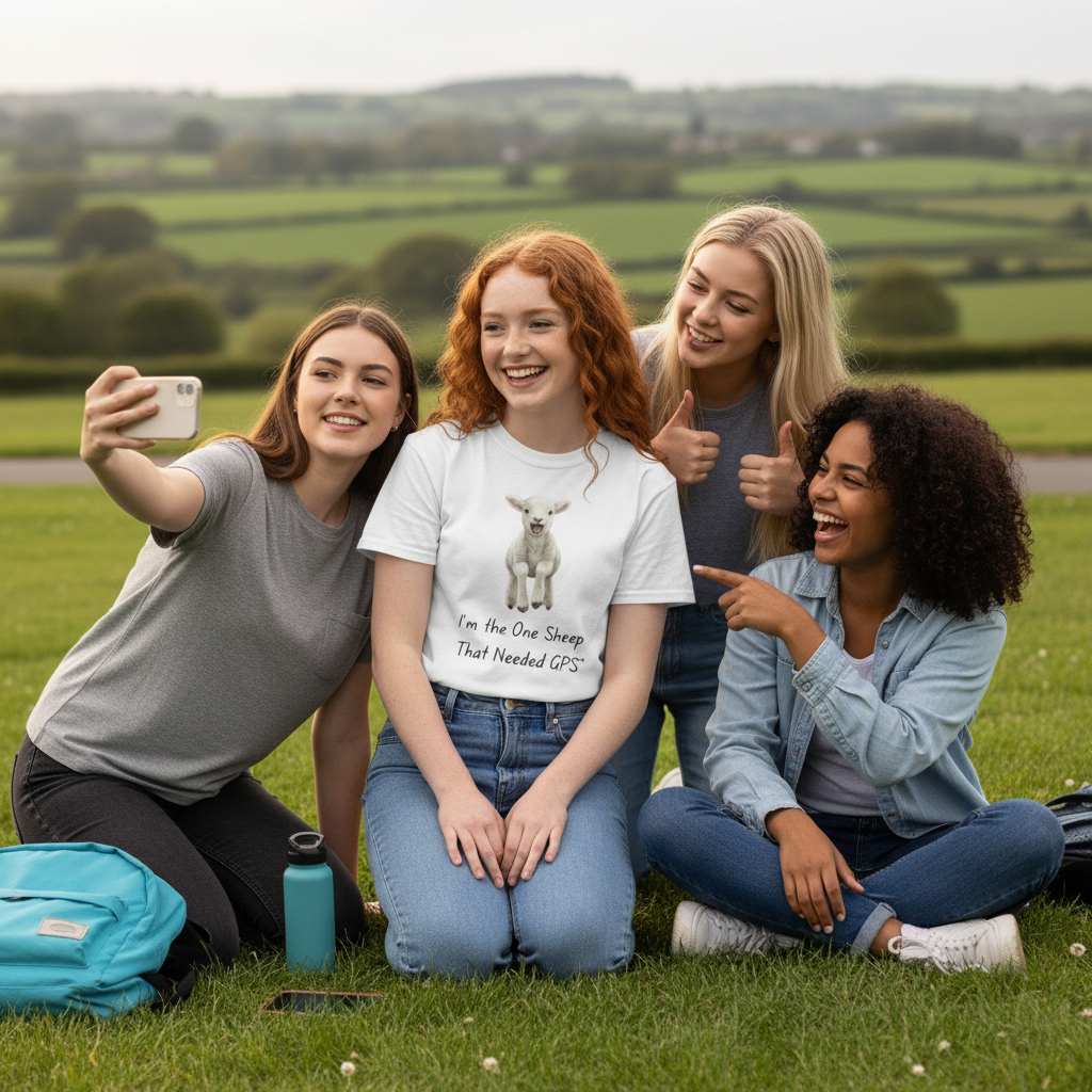 One Sheep with GPS – Faithful & Funny Christian Tee