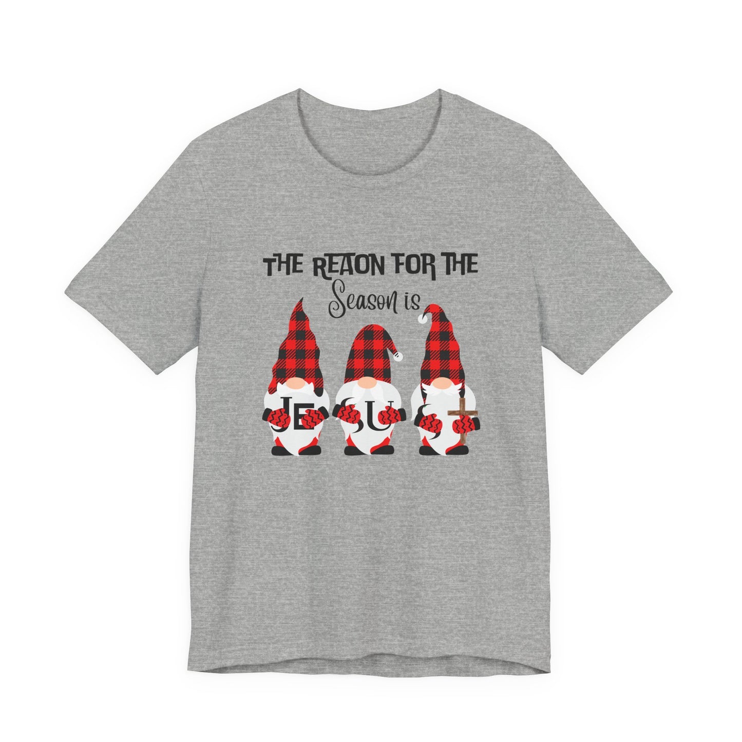 Gnome-themed Holiday Tee, Unisex Jersey Short Sleeve T-Shirt, Perfect for Christmas, Family Gatherings, Holiday Parties, Gift for Him/Her