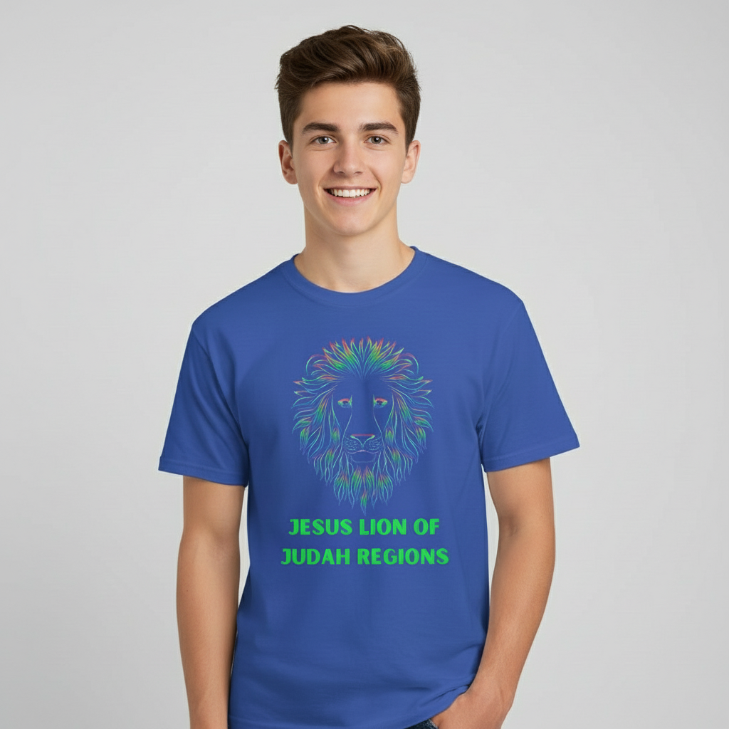 Jesus, the Lion of Judah Reign neon t shirt - Jersey Short Sleeve Tee