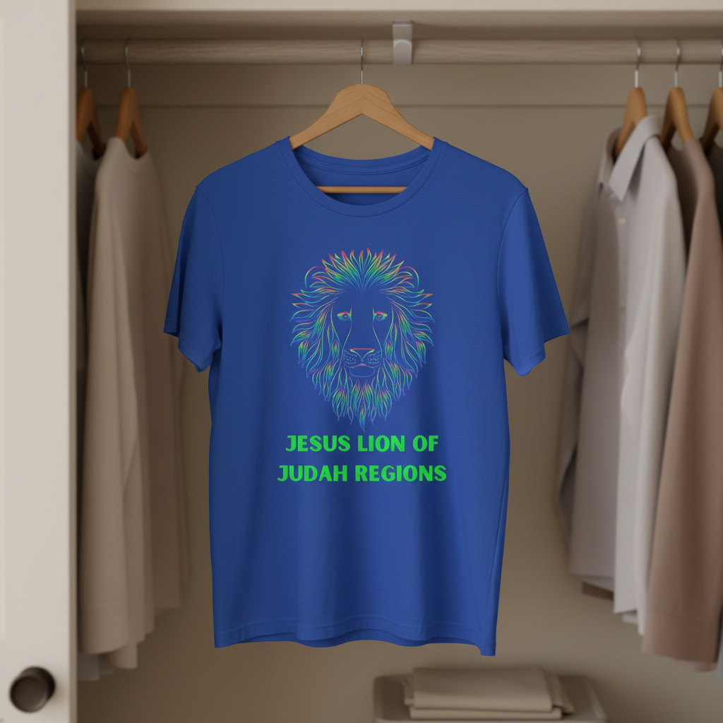 Jesus, the Lion of Judah Reign neon t shirt - Jersey Short Sleeve Tee