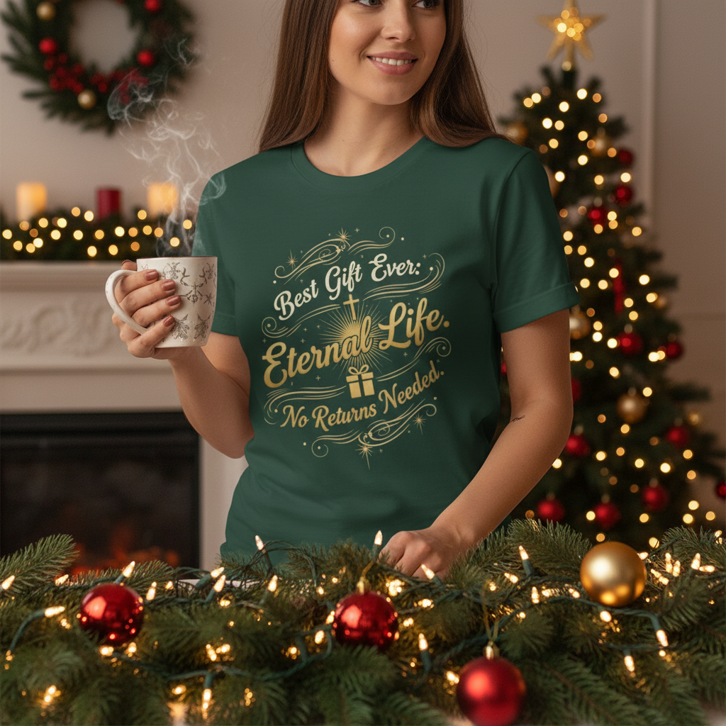 The best gift ever eternal life. No returns needed  Sleeve Tee