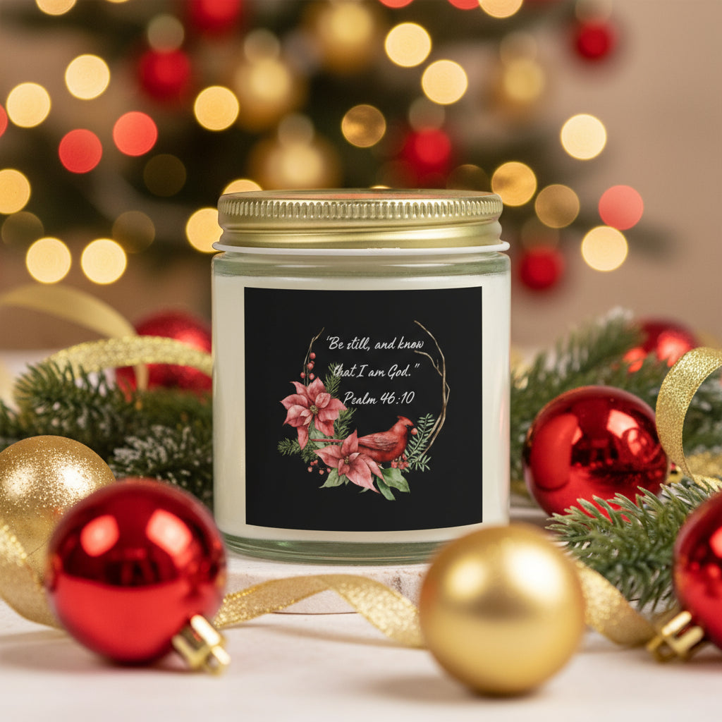Be Still Cardinal Candle Scented Candles, Coconut Apricot Wax (4oz, 9oz)