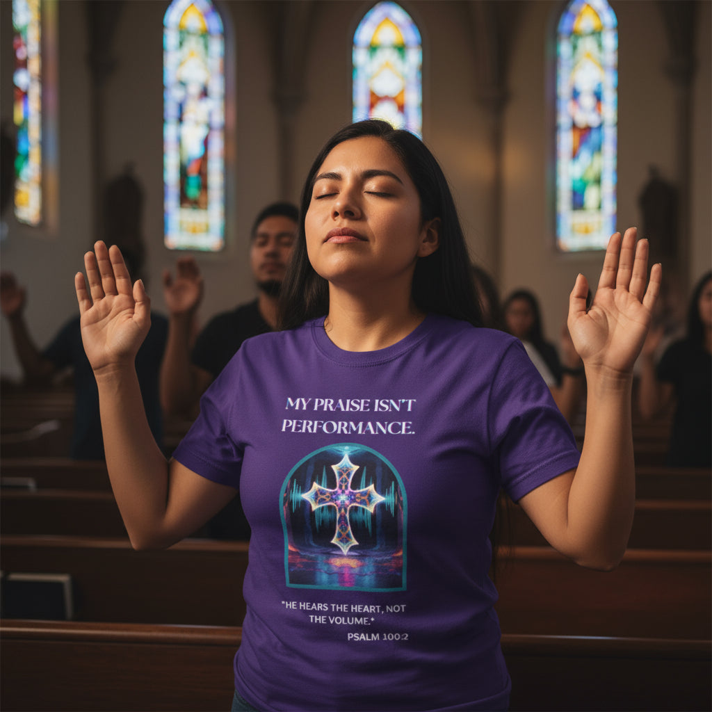 My price is not performance T-shirt. Featuring a beautiful Christian cross