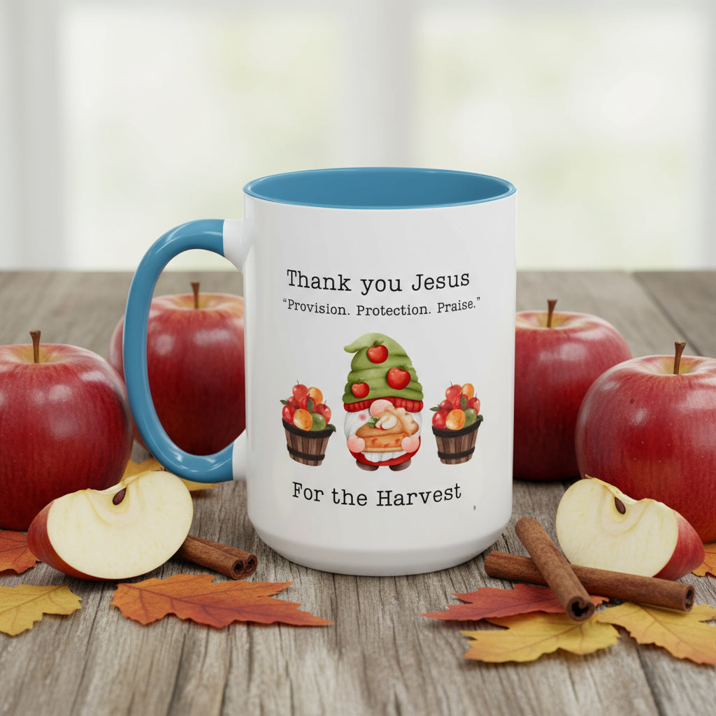 Thank You Jesus Harvest Coffee Mug - Inspirational Gift, Religious Mugs for Thanksgiving, Fall Decor, Kitchen Supplies, Christian Gifts