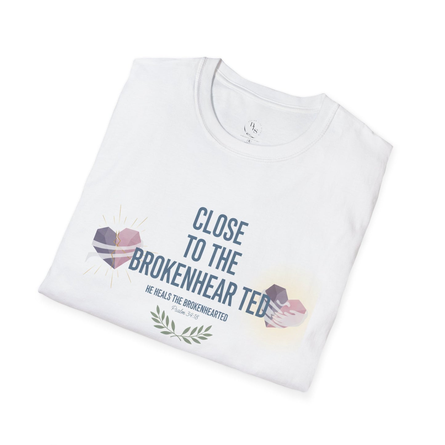 Close to the Brokenhearted T-Shirt — Floral Heart Grief Support Tee