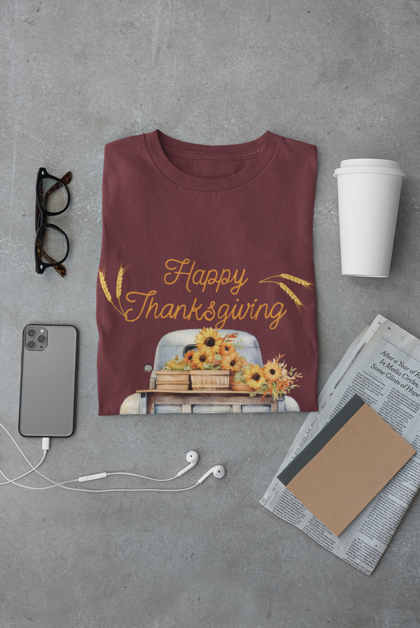 Happy Thanksgiving Vintage T Shirt, country charm, bountiful blessings, great for the holidays