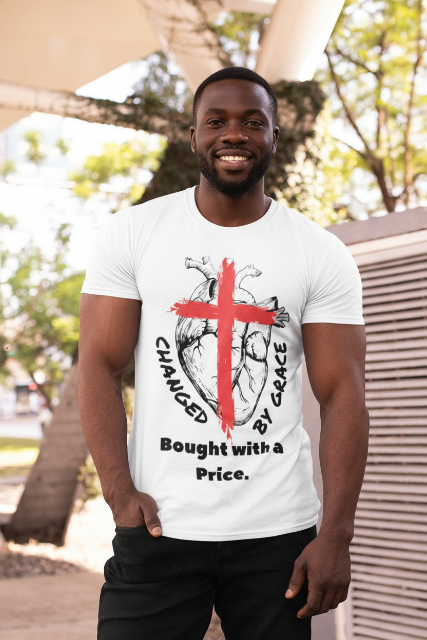Changed by Grace – Bought with a Price Tee Bold Faith. Visible Redemption.