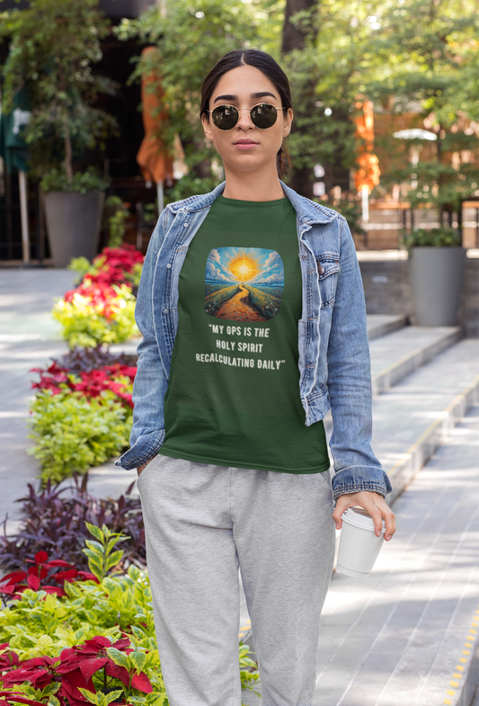 Holy Spirit GPS T-Shirt – Faithwear for Daily Guidance, Trust & Recalibration