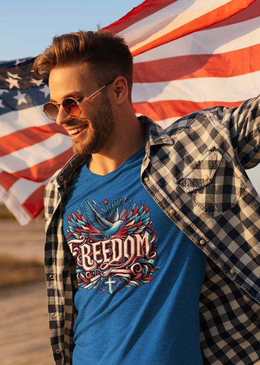 Freedom Graphic Tee, Unisex T-Shirt, Casual Wear, Summer Outfit, Gift for Freedom Lovers