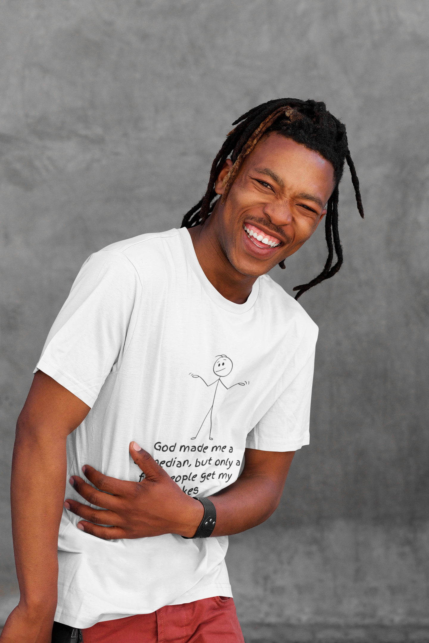 Funny Comedian Tee - God Made Me a Comedian, Humorous Graphic Tee, Perfect Gift for Comedians, Birthday Gift, Casual Wear, Unisex Shirt