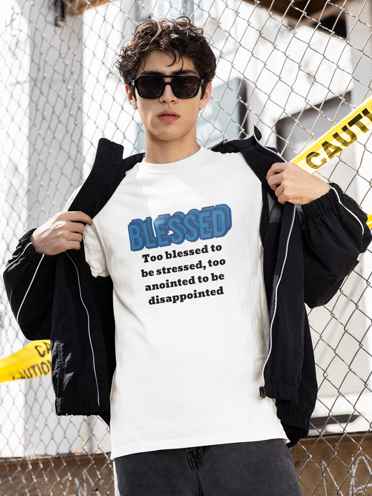 Blessed Unisex Jersey Short Sleeve Tee, Motivational T-Shirt, Positive Affirmation Shirt, Gift for Friends, Stress Relief Apparel