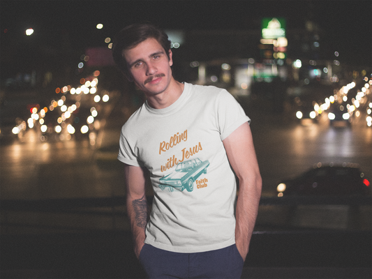 Rolling With Jesus Faith Club vintage car t shirt