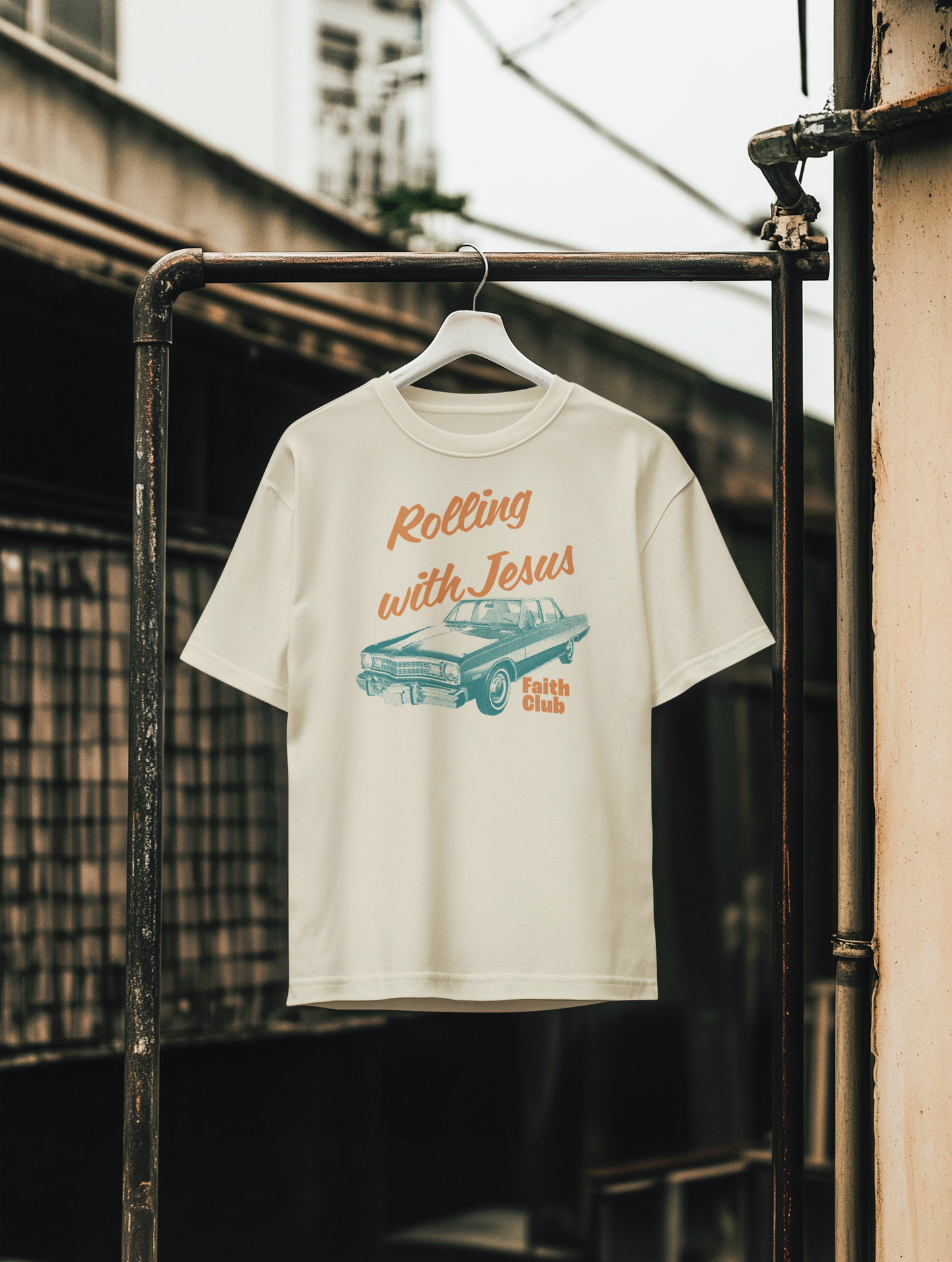 Rolling With Jesus Faith Club vintage car t shirt