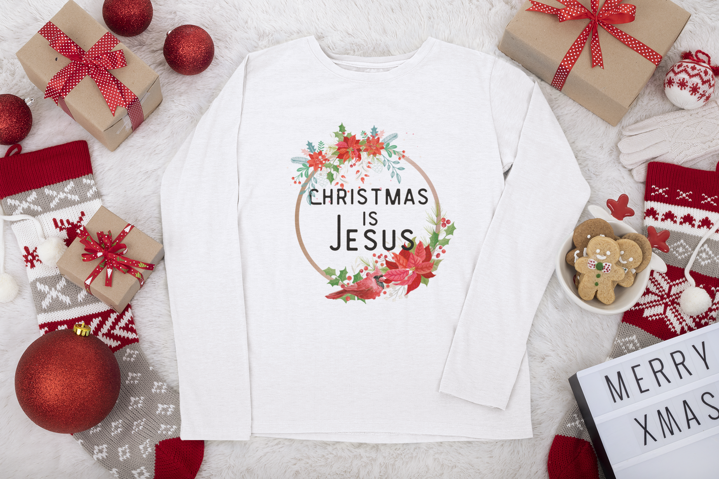 Christmas is Jesus Long Sleeve Tee for the Holidays