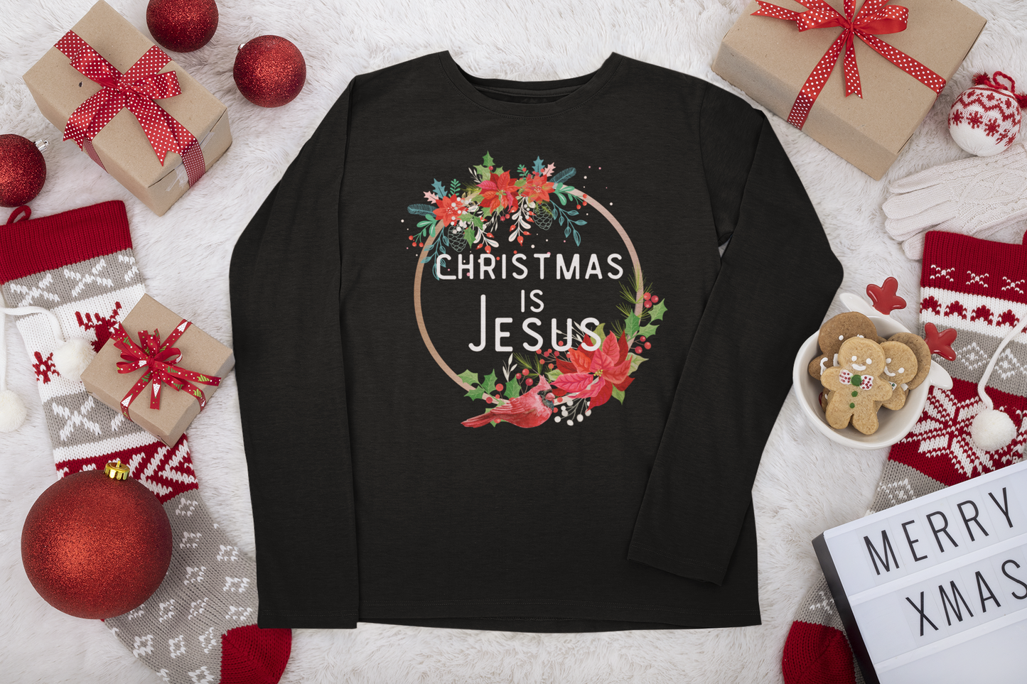 Christmas is Jesus Long Sleeve Tee for the Holidays