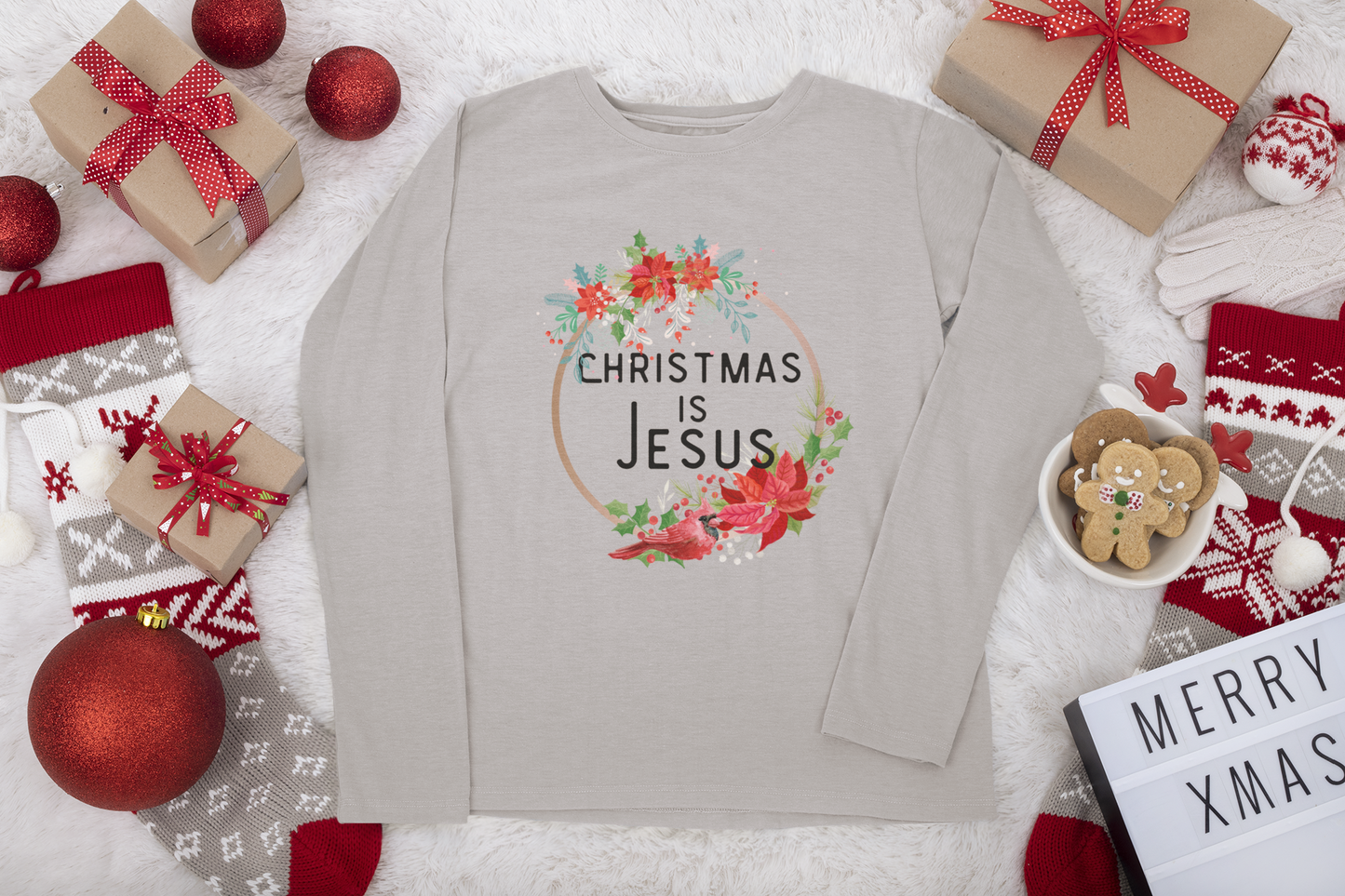Christmas is Jesus Long Sleeve Tee for the Holidays