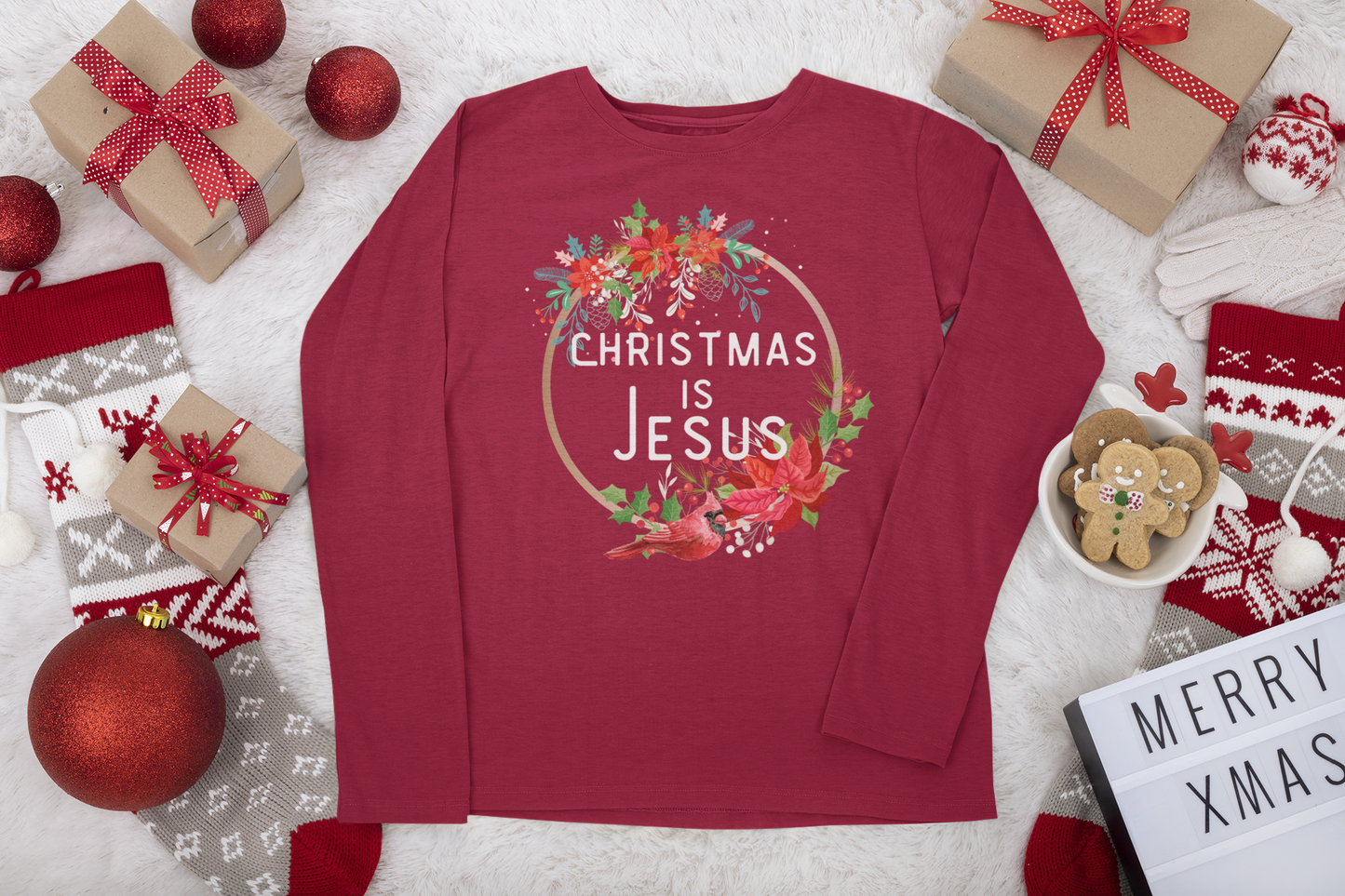 Christmas is Jesus Long Sleeve Tee for the Holidays