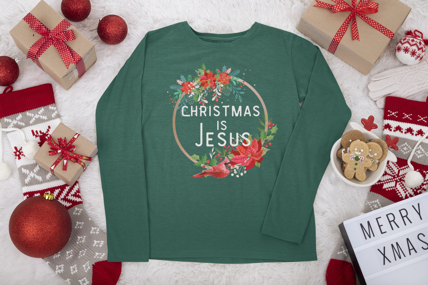 Christmas is Jesus Long Sleeve Tee for the Holidays