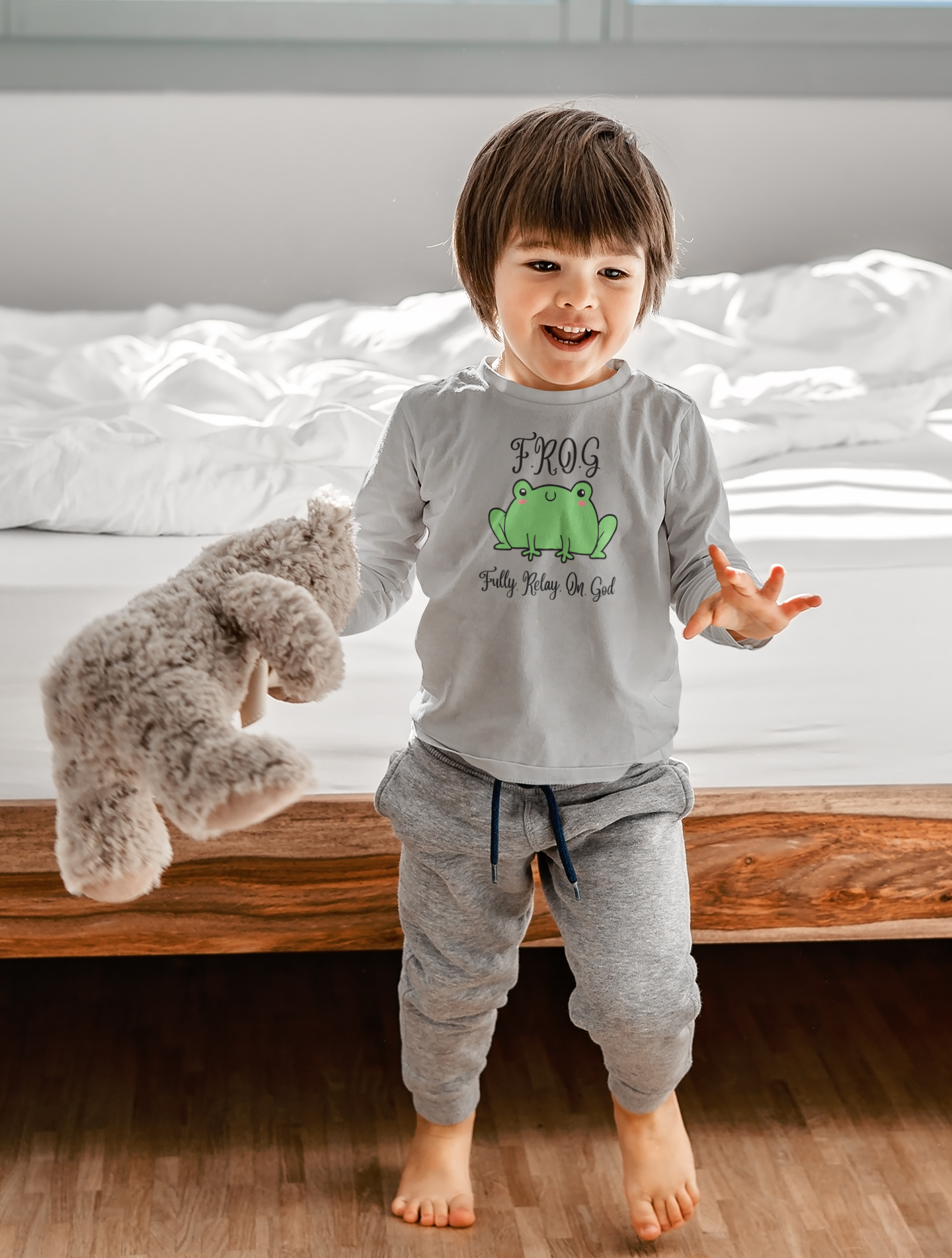 F.R.O.G. fully rely on God Youth Long Sleeve Tee great gift idea