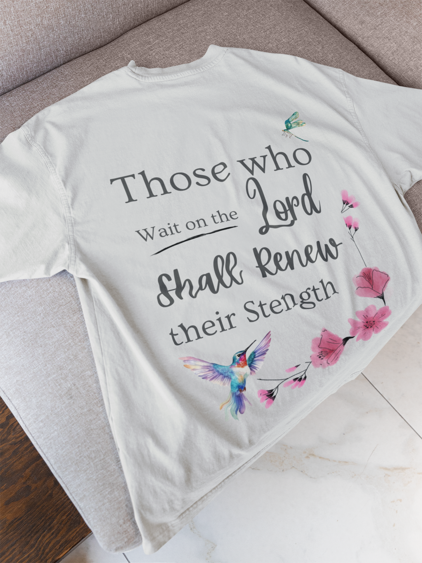 Inspirational Floral Tee for Faith and Renewal
