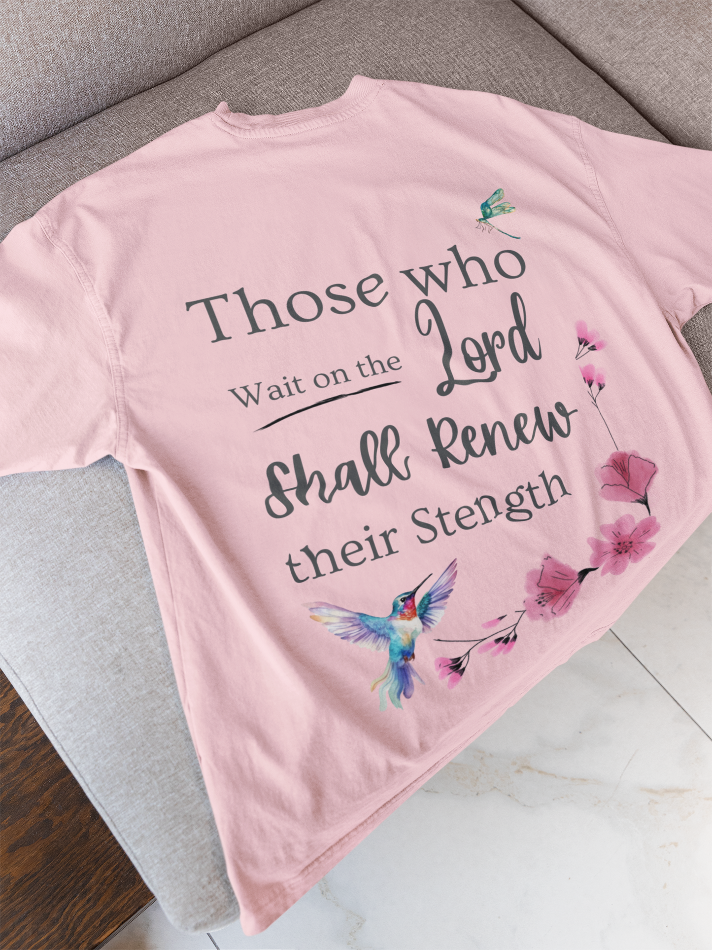 Inspirational Floral Tee for Faith and Renewal