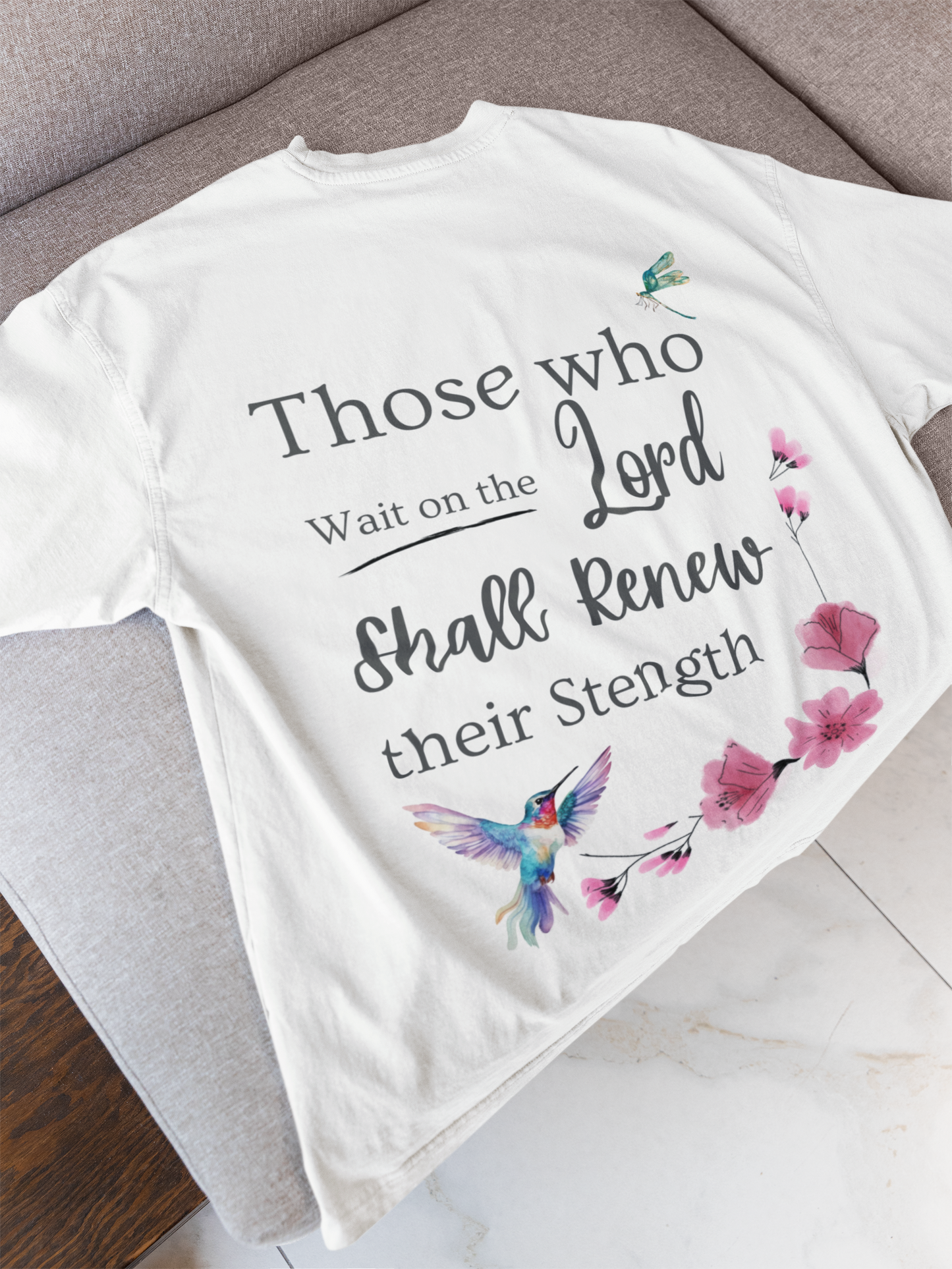 Inspirational Floral Tee for Faith and Renewal
