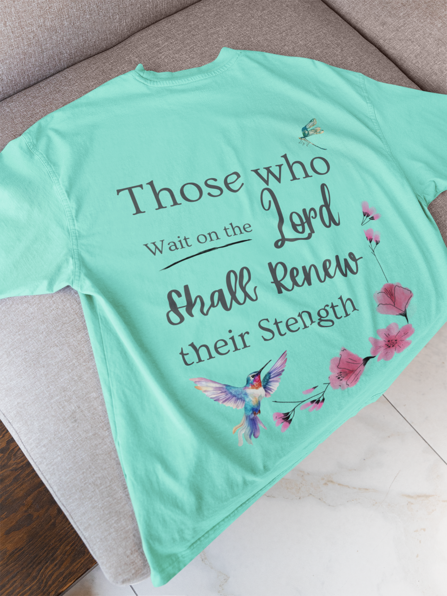 Inspirational Floral Tee for Faith and Renewal