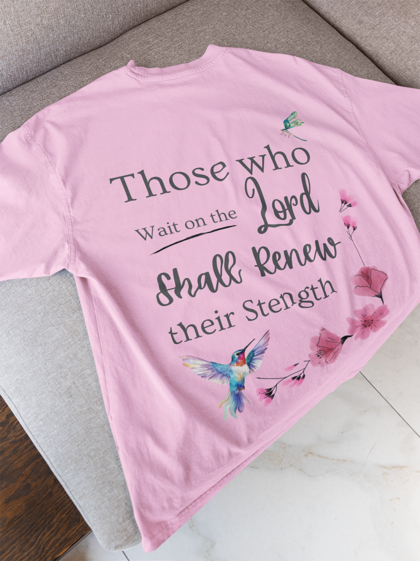 Inspirational Floral Tee for Faith and Renewal
