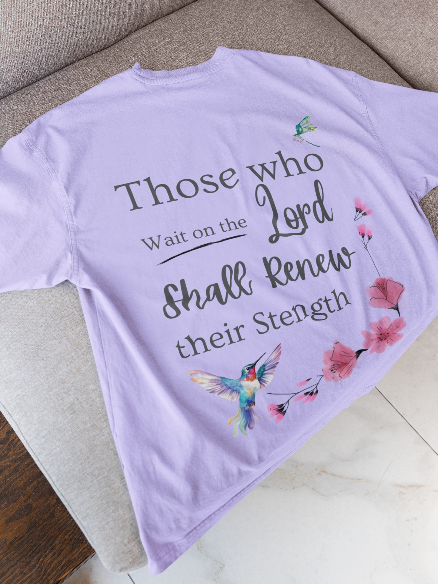Inspirational Floral Tee for Faith and Renewal