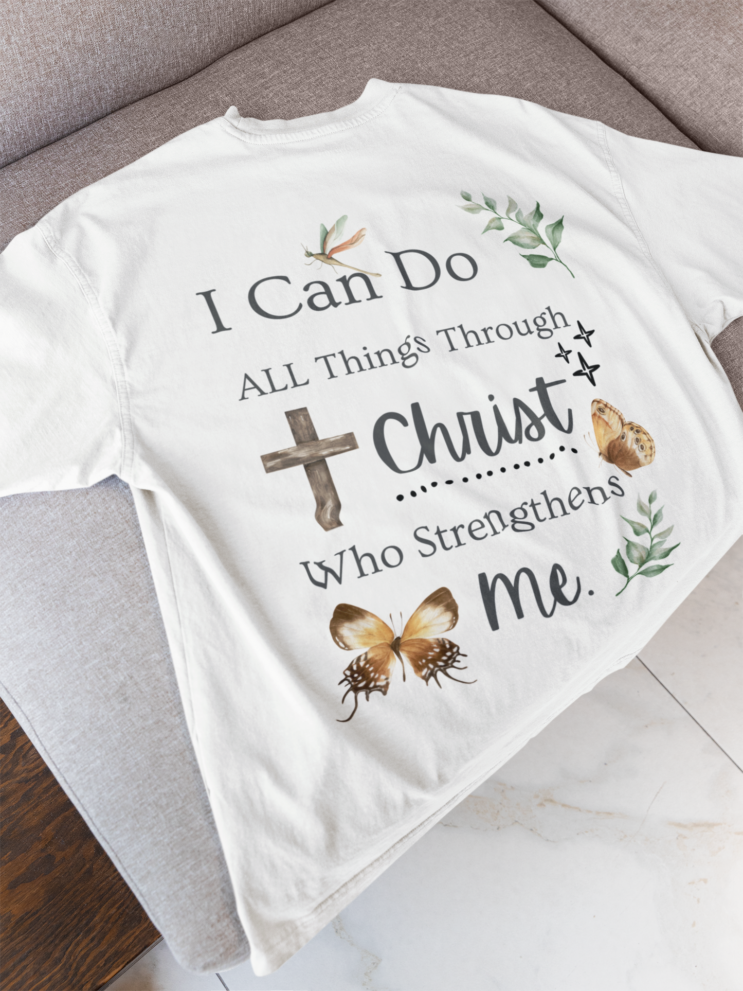 Inspirational Christian T-Shirt: "I Can Do All Things Through Christ"