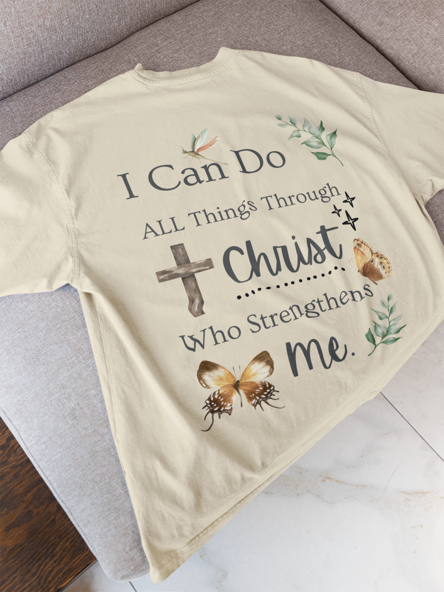 Inspirational Christian T-Shirt: "I Can Do All Things Through Christ"