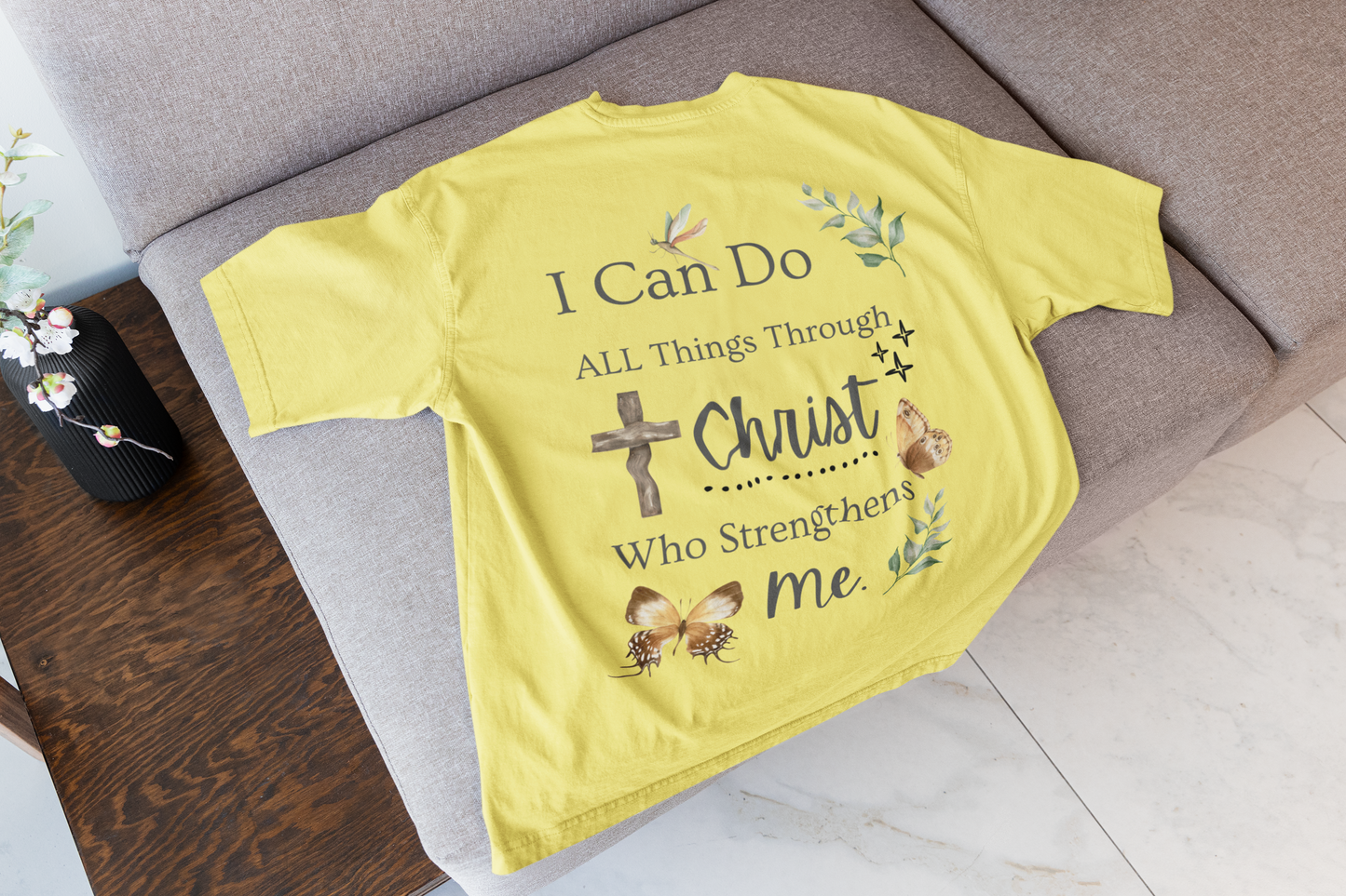 Inspirational Christian T-Shirt: "I Can Do All Things Through Christ"