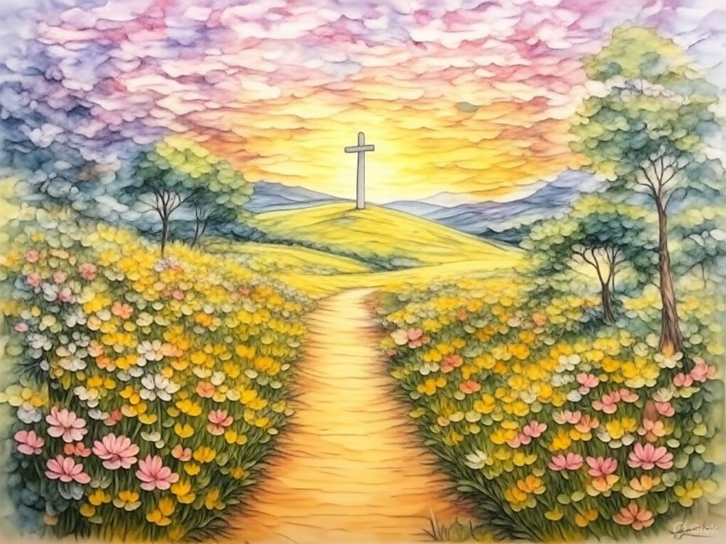 The path to the cross - Inspirational Jigsaw Puzzle with Tin - "Stand Firm in the Faith"
