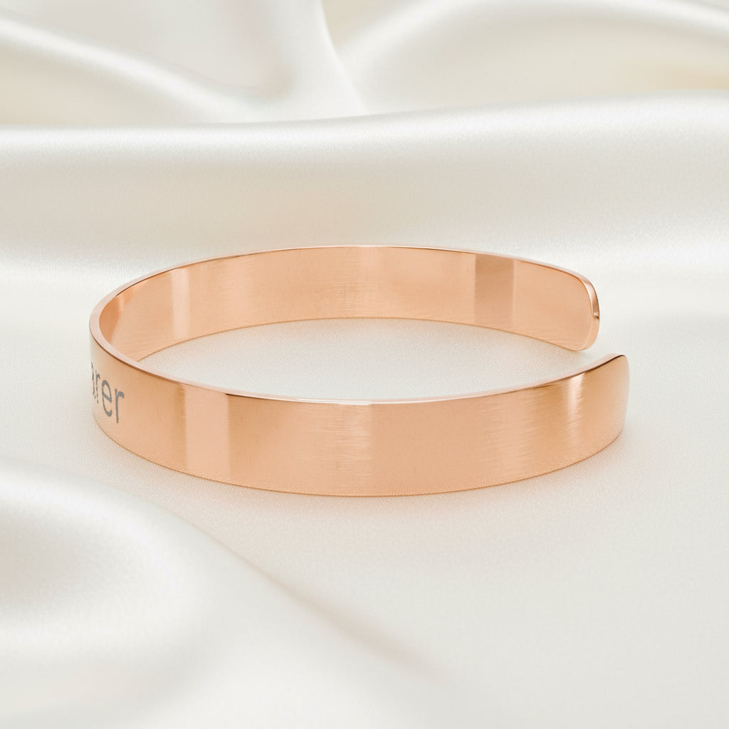 Lightbearer - Personalized Cuff Bracelet - Engraved 'Lightbearer' Statement Jewelry