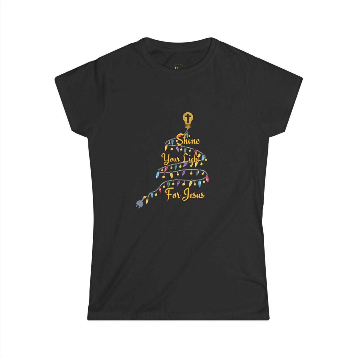 Christian Christmas Tree Tee — "I Am Jesus" Women's Holiday T-Shirt