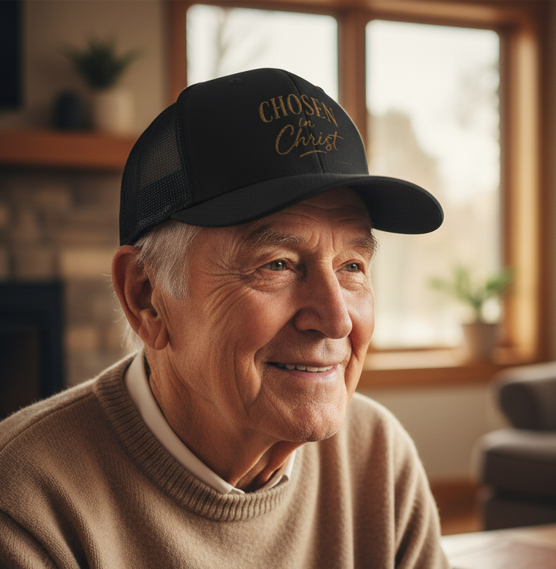 Chosen in Christ Snapback Trucker Hat — Christian Faith Baseball Cap