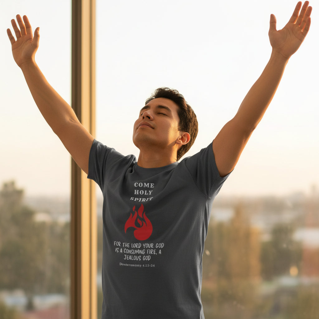 Come Holy Spirit for your God is a consuming fire Short Sleeve Tee