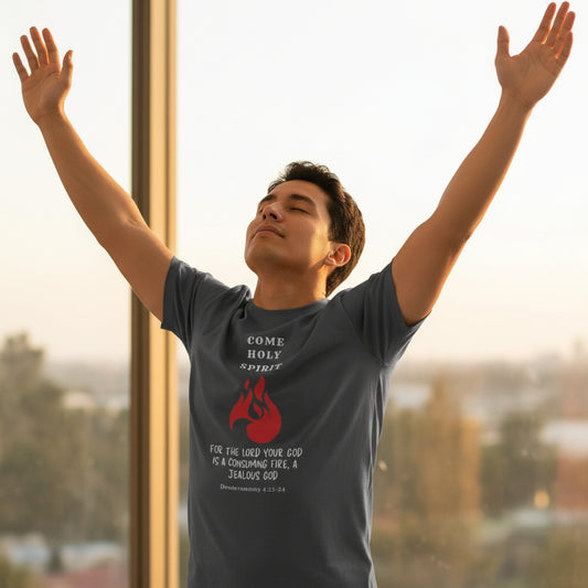 Come Holy Spirit for your God is a consuming fire Short Sleeve Tee