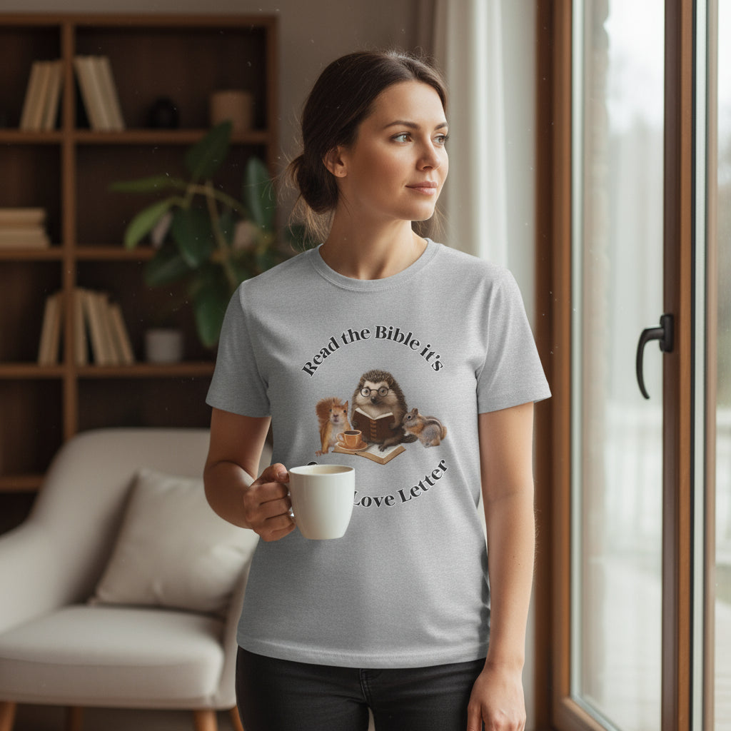 Read the Bible It's God's love letter with all these cute little fall woodland friends.