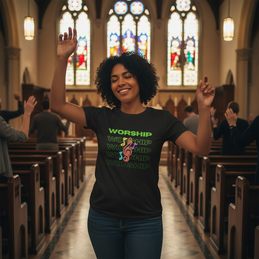 Neon Worship T Shirt - Unisex Jersey Short Sleeve Tee