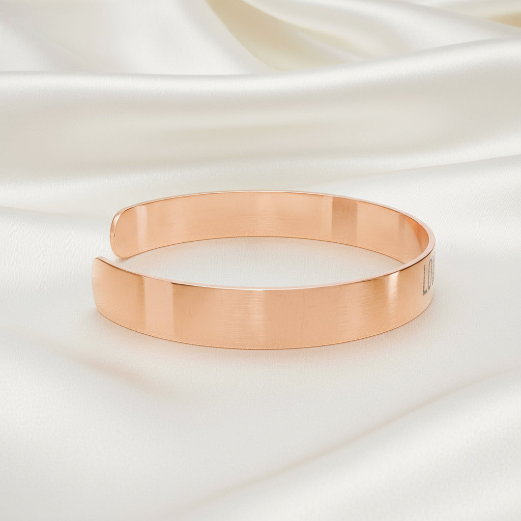 Engraved Cuff Bracelet - Loved by God