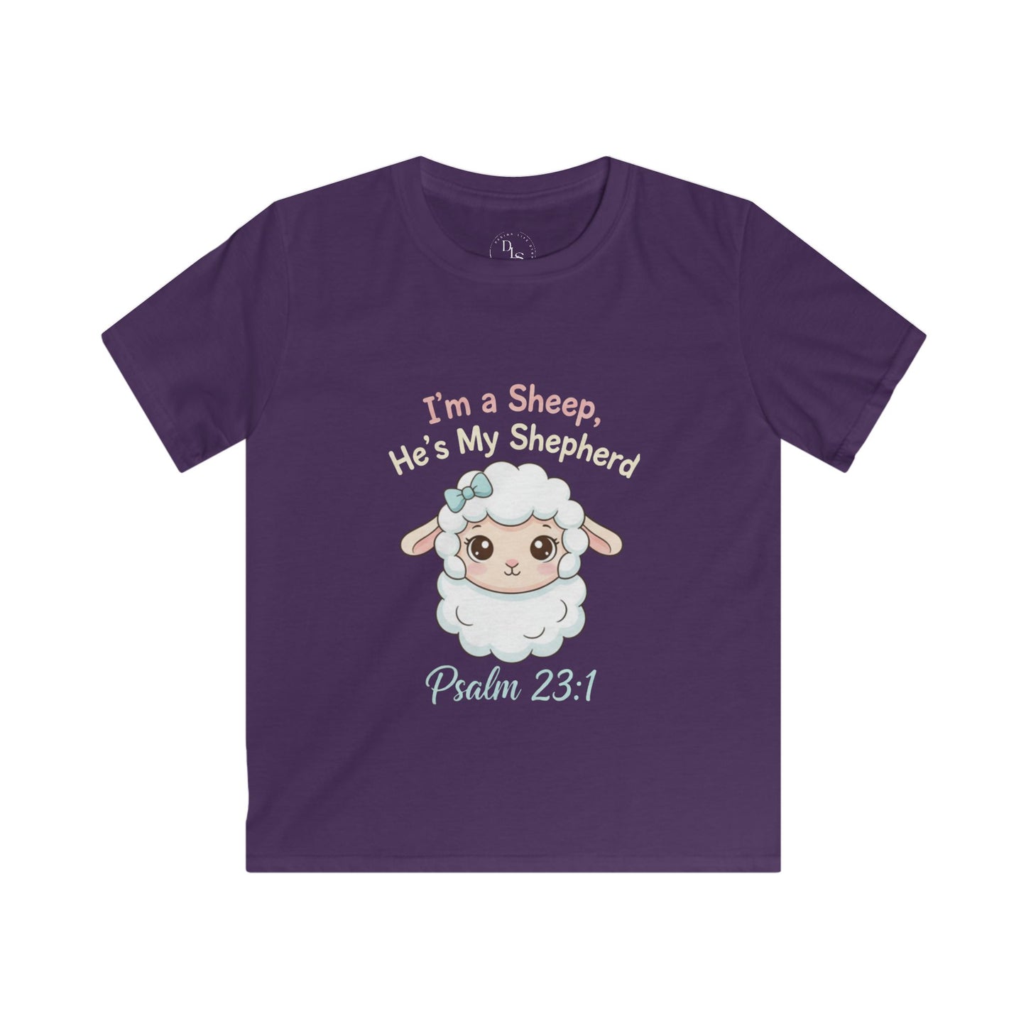 Female Cute Kids Sheep Tee with Psalm 23:1