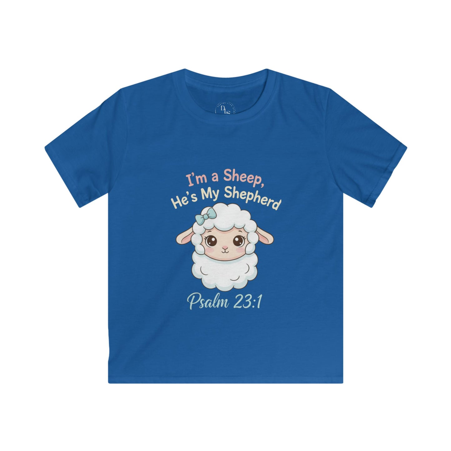 Female Cute Kids Sheep Tee with Psalm 23:1