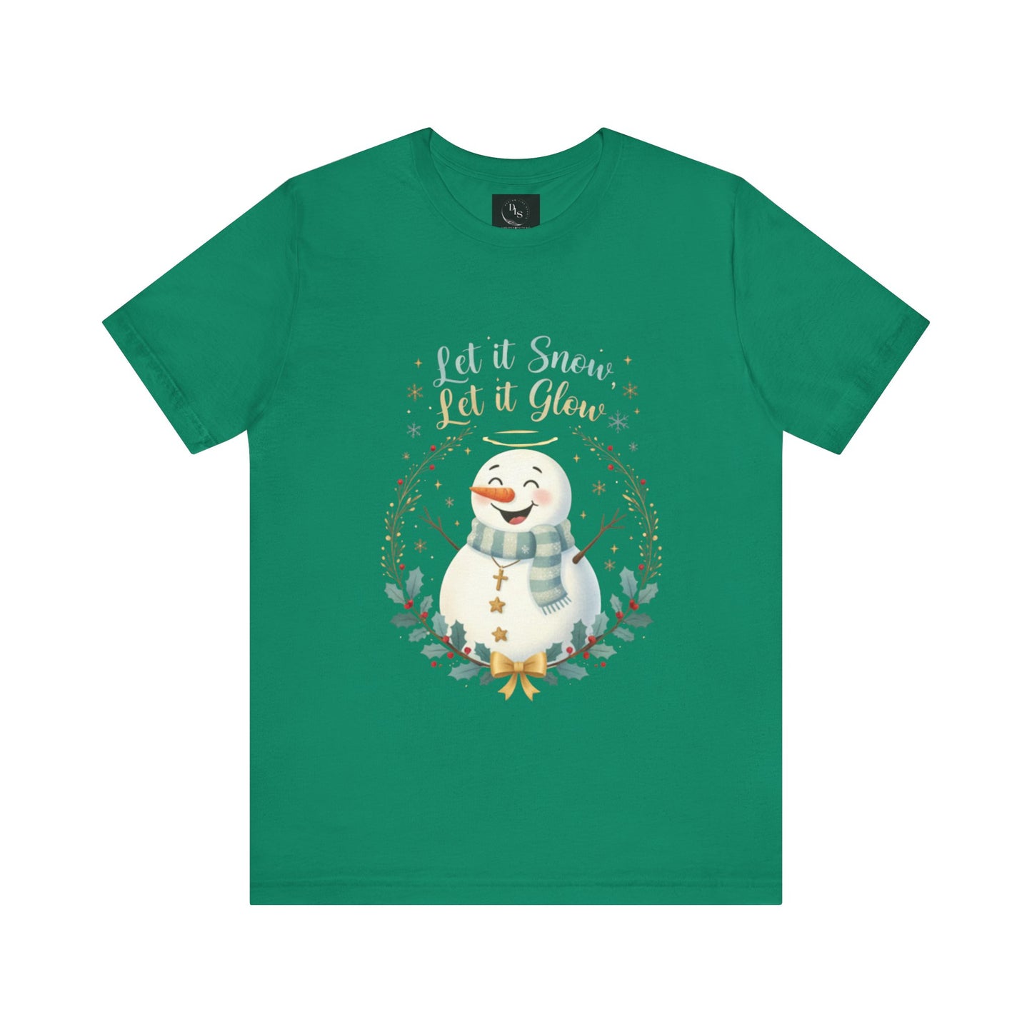 Let it Snow, Let it Glow snowman t shirt.