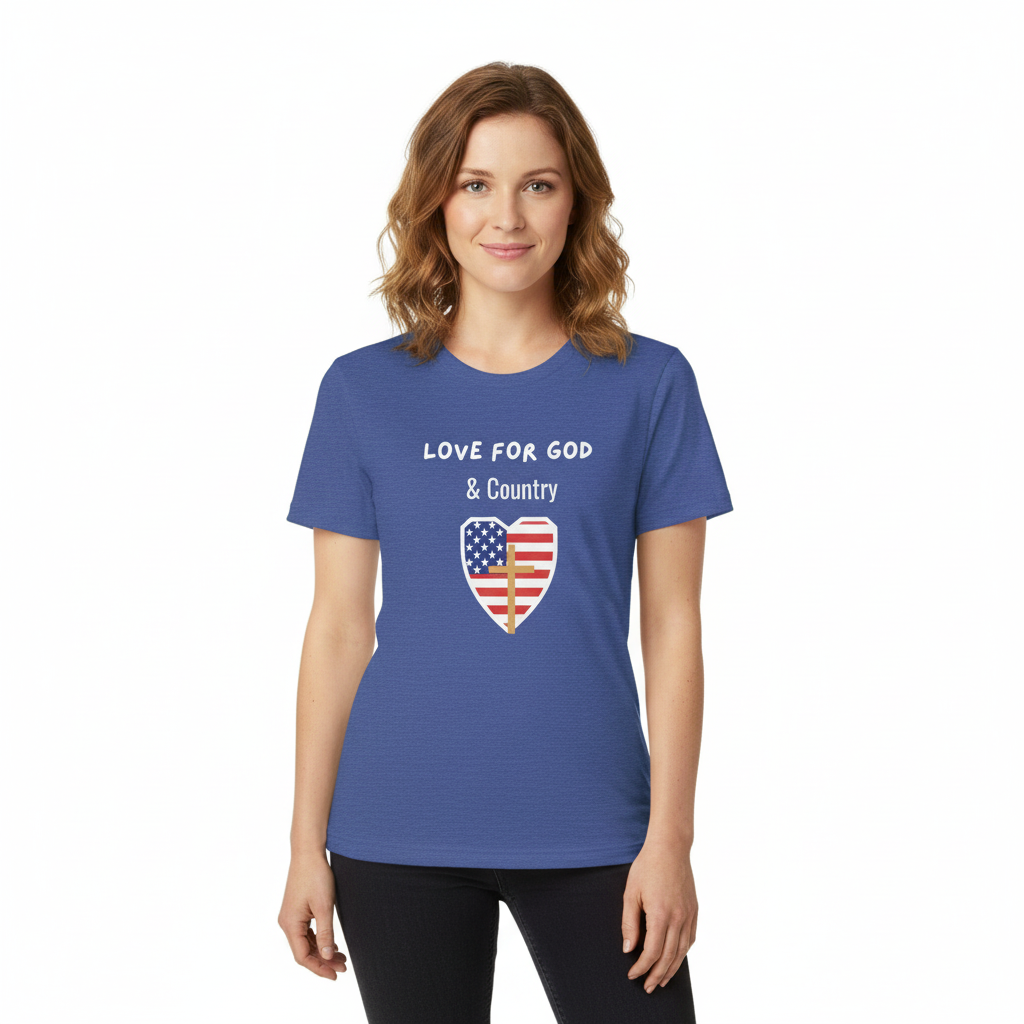 Love for God and Country - Jersey Short Sleeve Tee