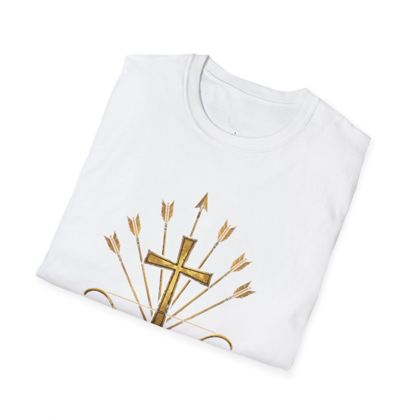 Christian T-Shirt — Blessed & Raising Arrows Cross Graphic